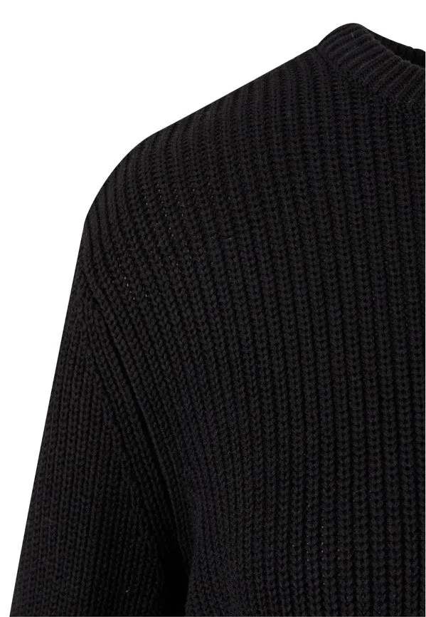 Urban Classics Women's Rib Knit Black Pullover