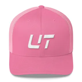 Utah Mesh Back Trucker Cap with White Embroidery - UT - Various Hat Color Choices