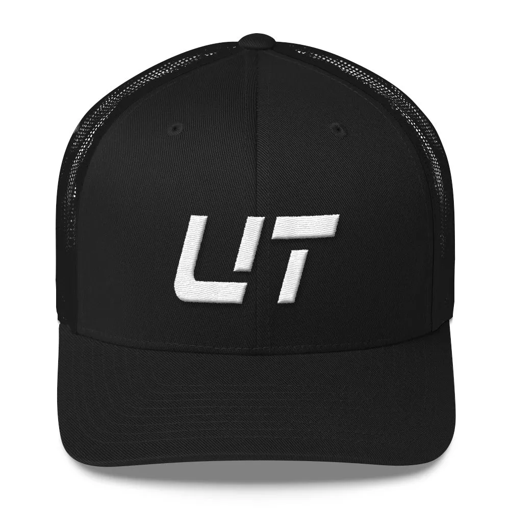 Utah Mesh Back Trucker Cap with White Embroidery - UT - Various Hat Color Choices