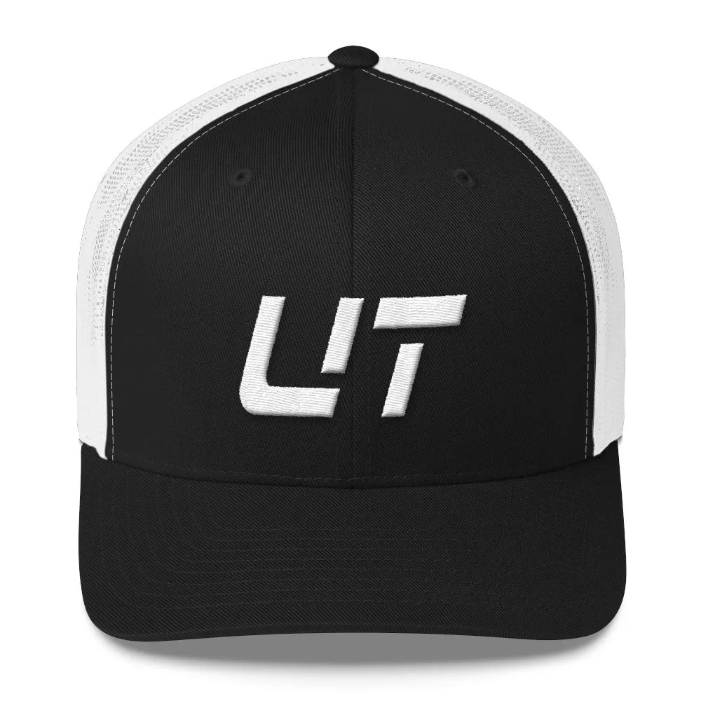 Utah Mesh Back Trucker Cap with White Embroidery - UT - Various Hat Color Choices