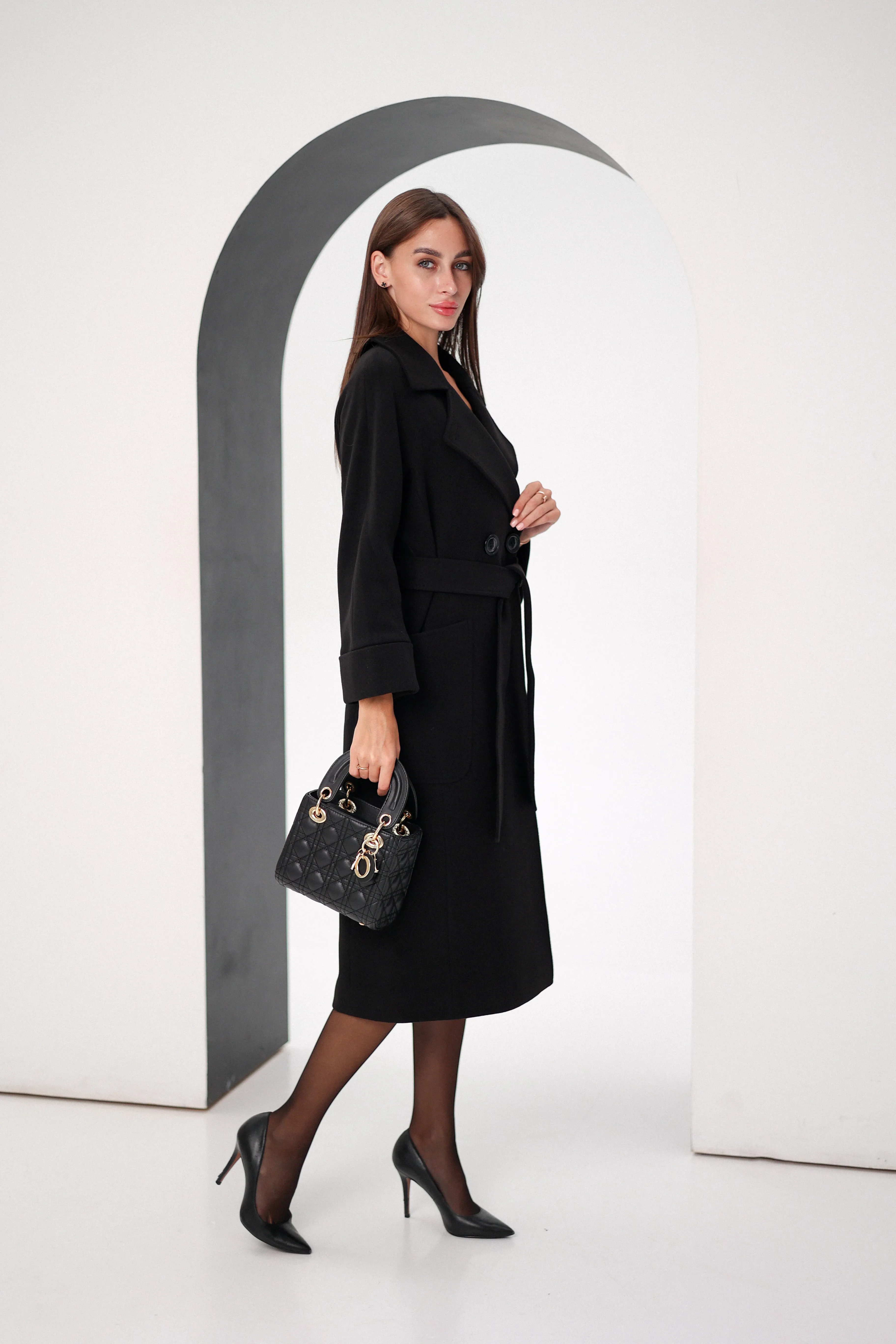 Valentina Tailored Cashmere Wool Coat