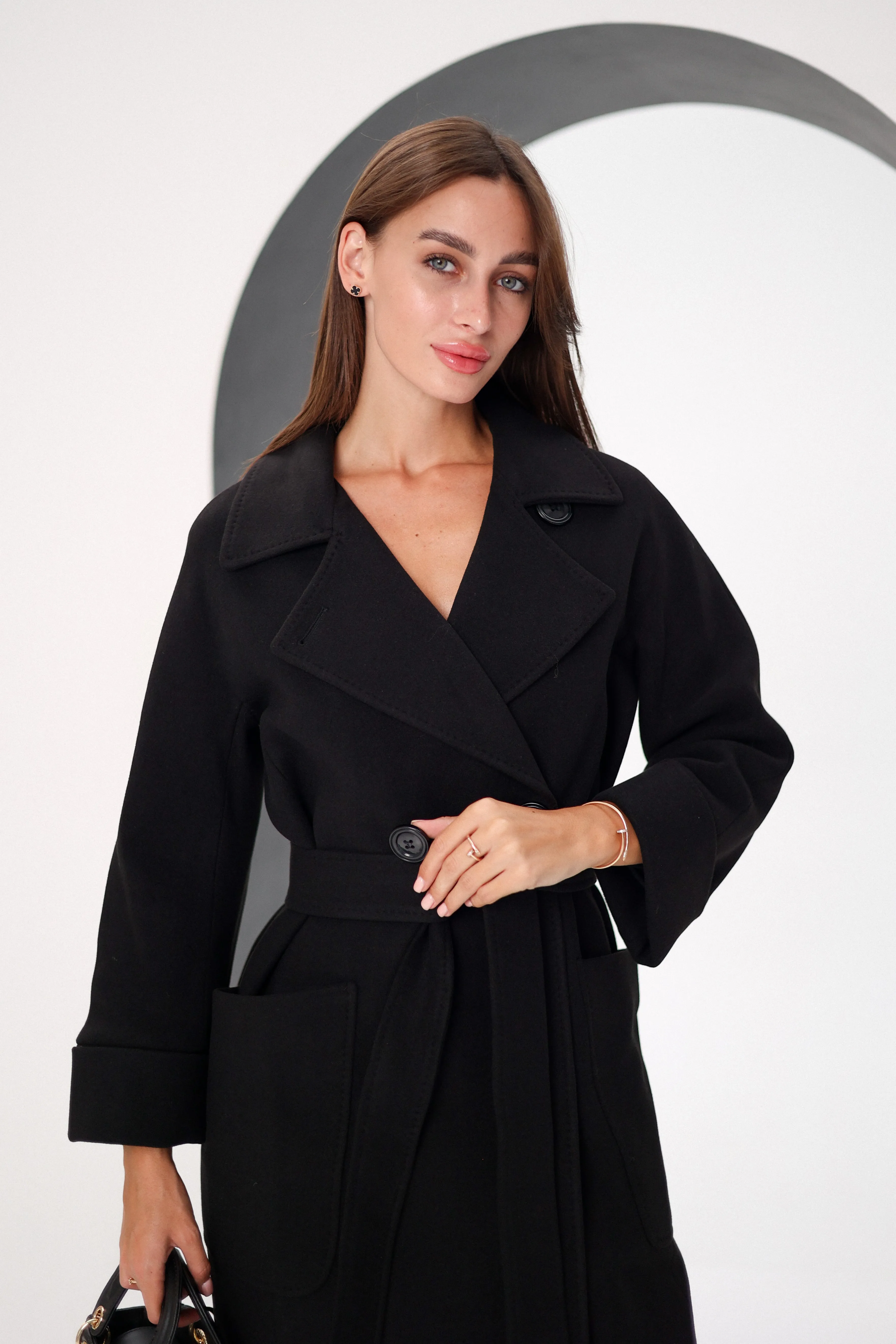 Valentina Tailored Cashmere Wool Coat