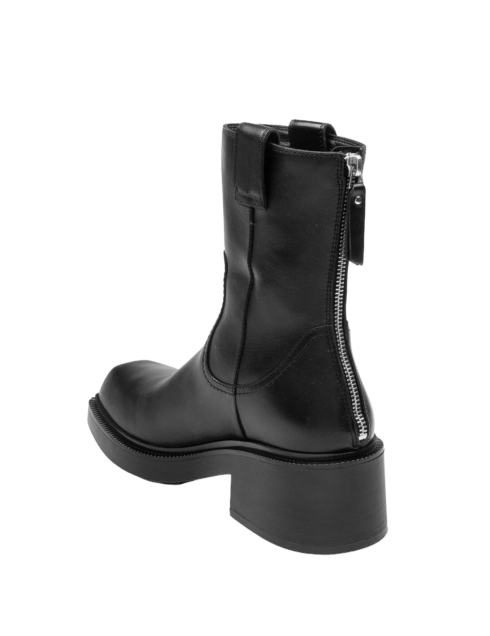 Vic Matie Black Leather Pampas Ankle Boots