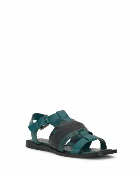 Vince Camuto BACHELEN QUETZAL GREEN BLACK/ZENITH PYT - Vince Camuto Women's Bachelen Quetzal Green Black Zenith Heeled Sandal