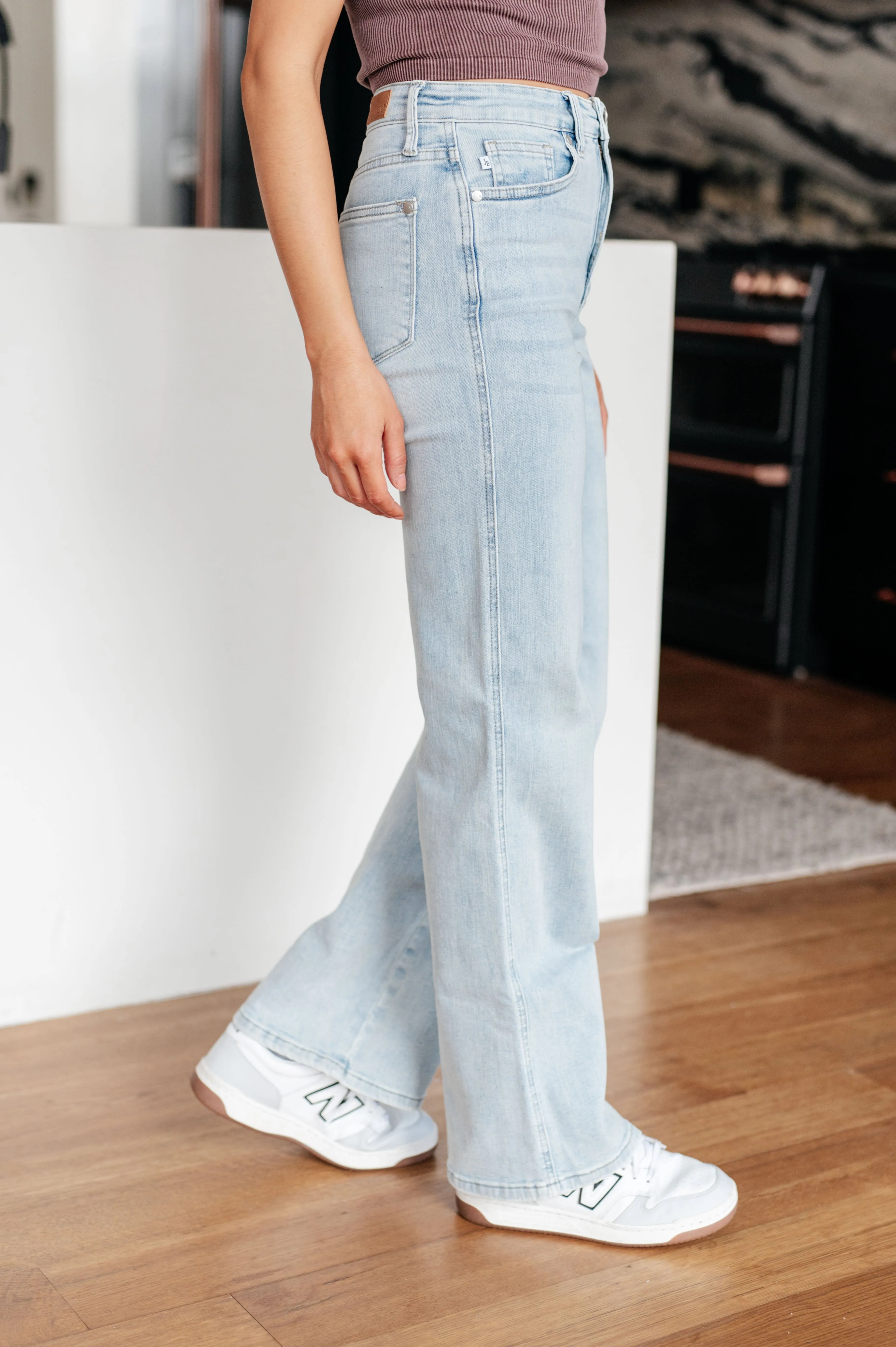 Vintage Wash Straight Jeans - Brooke High Rise Control Top