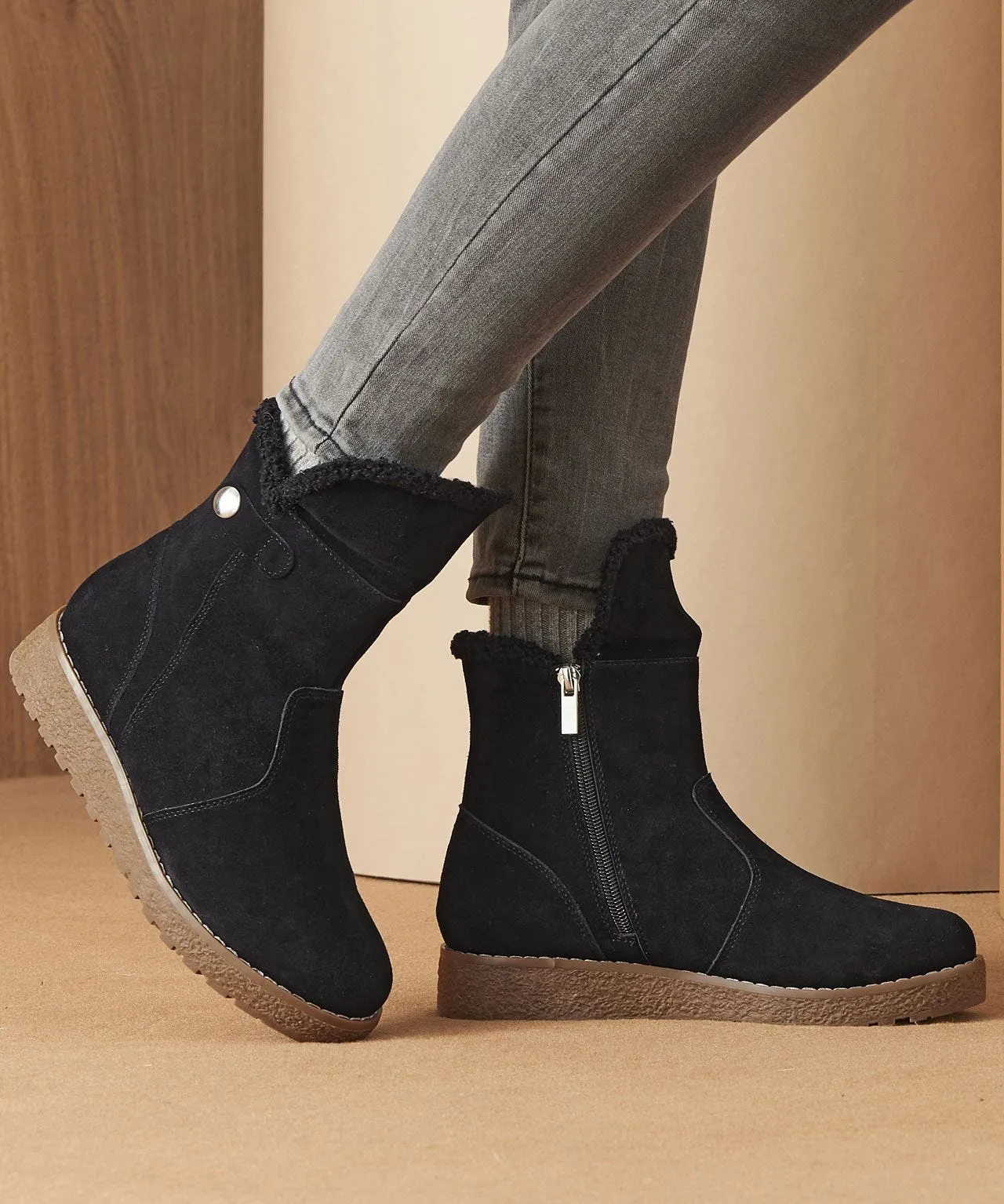 Warm Winter Suede Boots