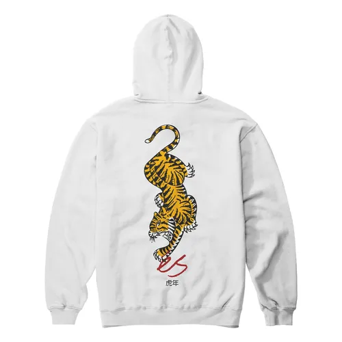 White Tiger Block Pullover Hoody by ES Shoes