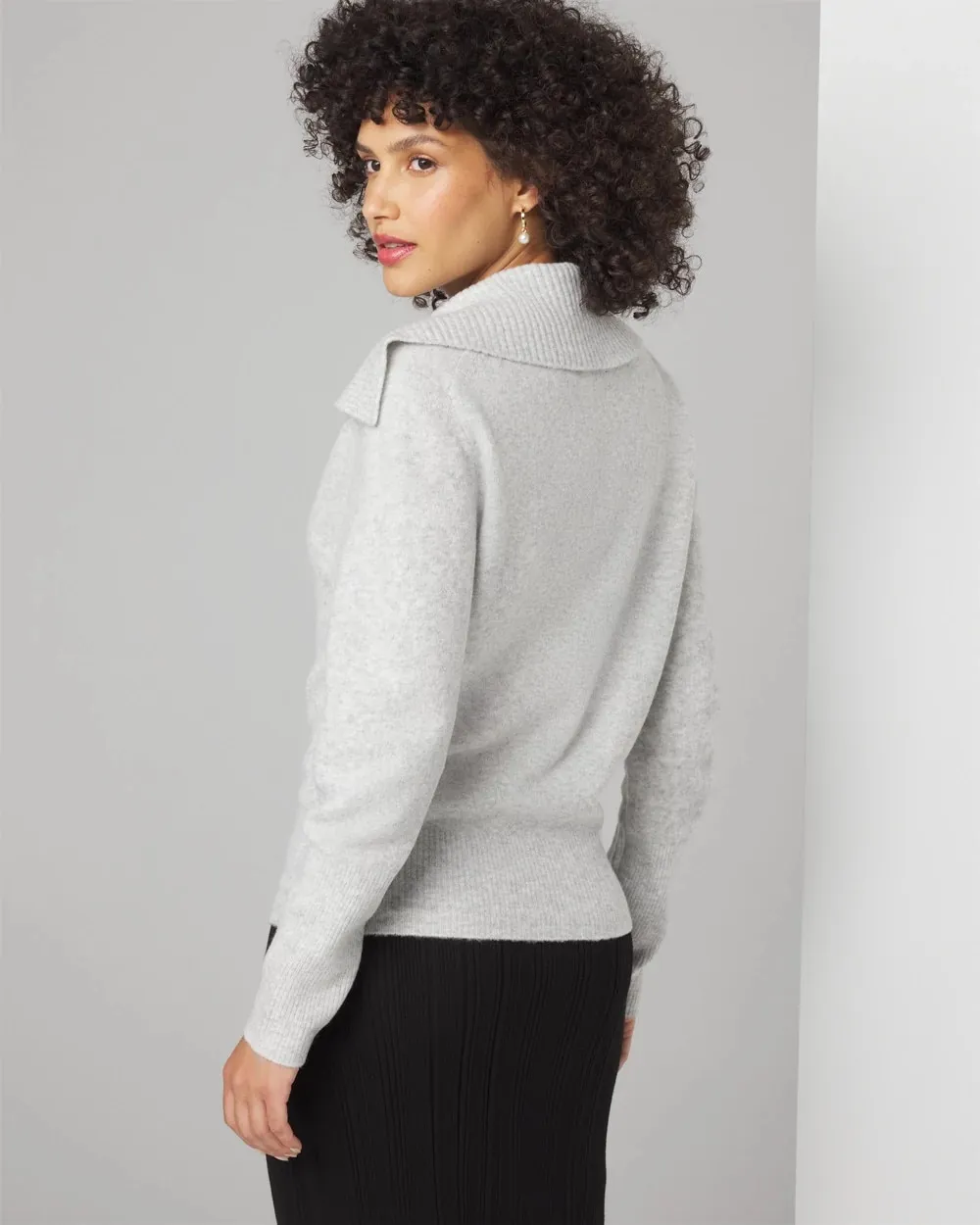 Wide Collar Pullover Sweater