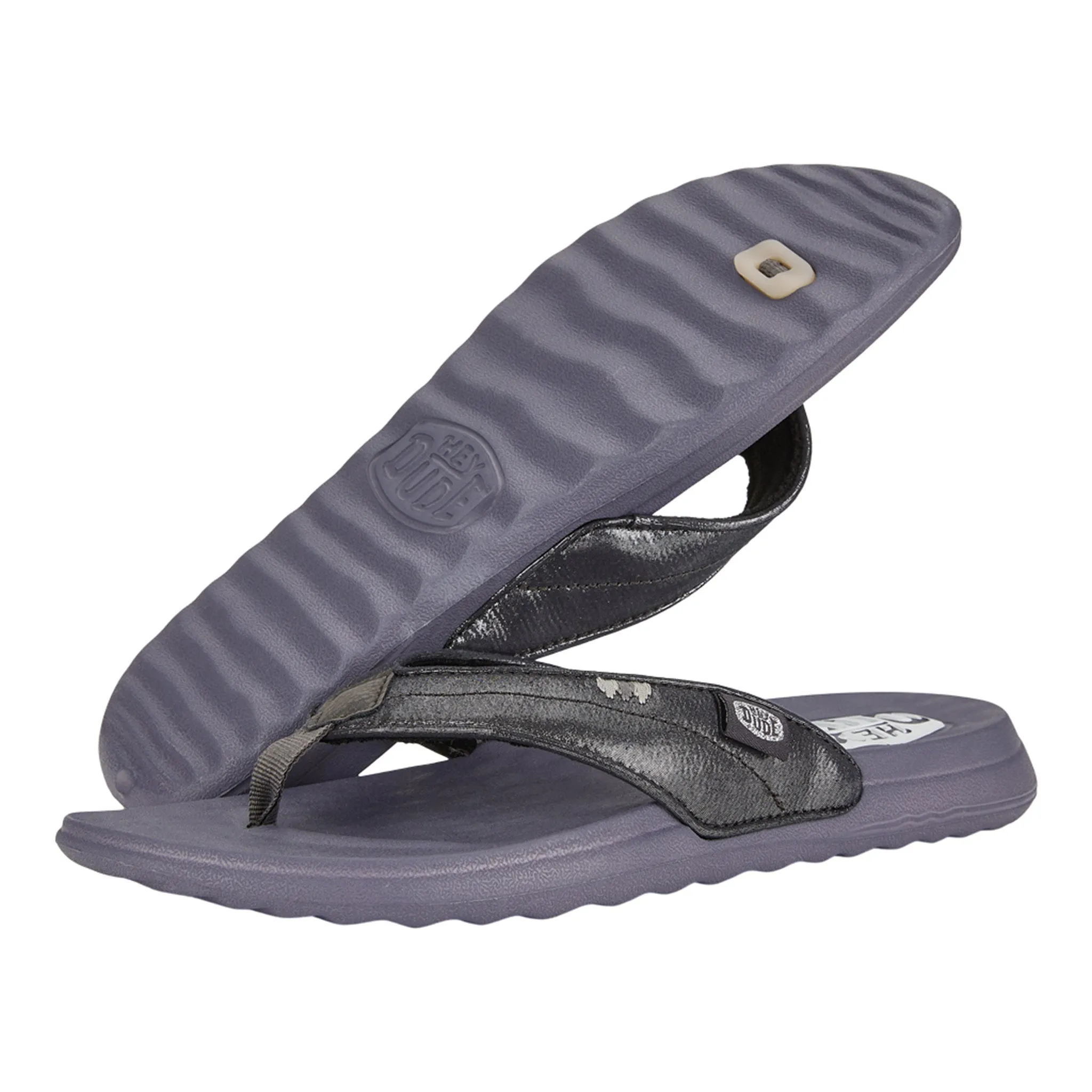 Women's Black Shimmer Christi Flip Flop