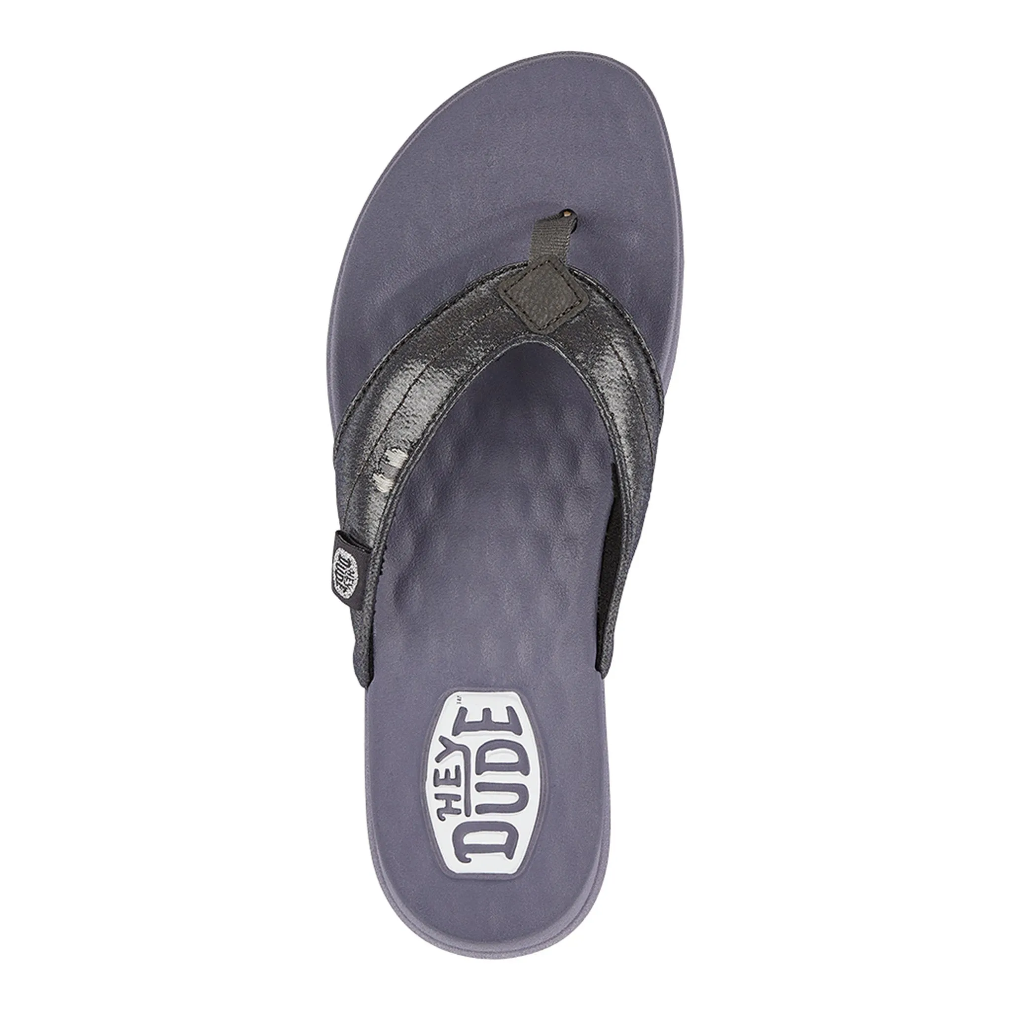 Women's Black Shimmer Christi Flip Flop