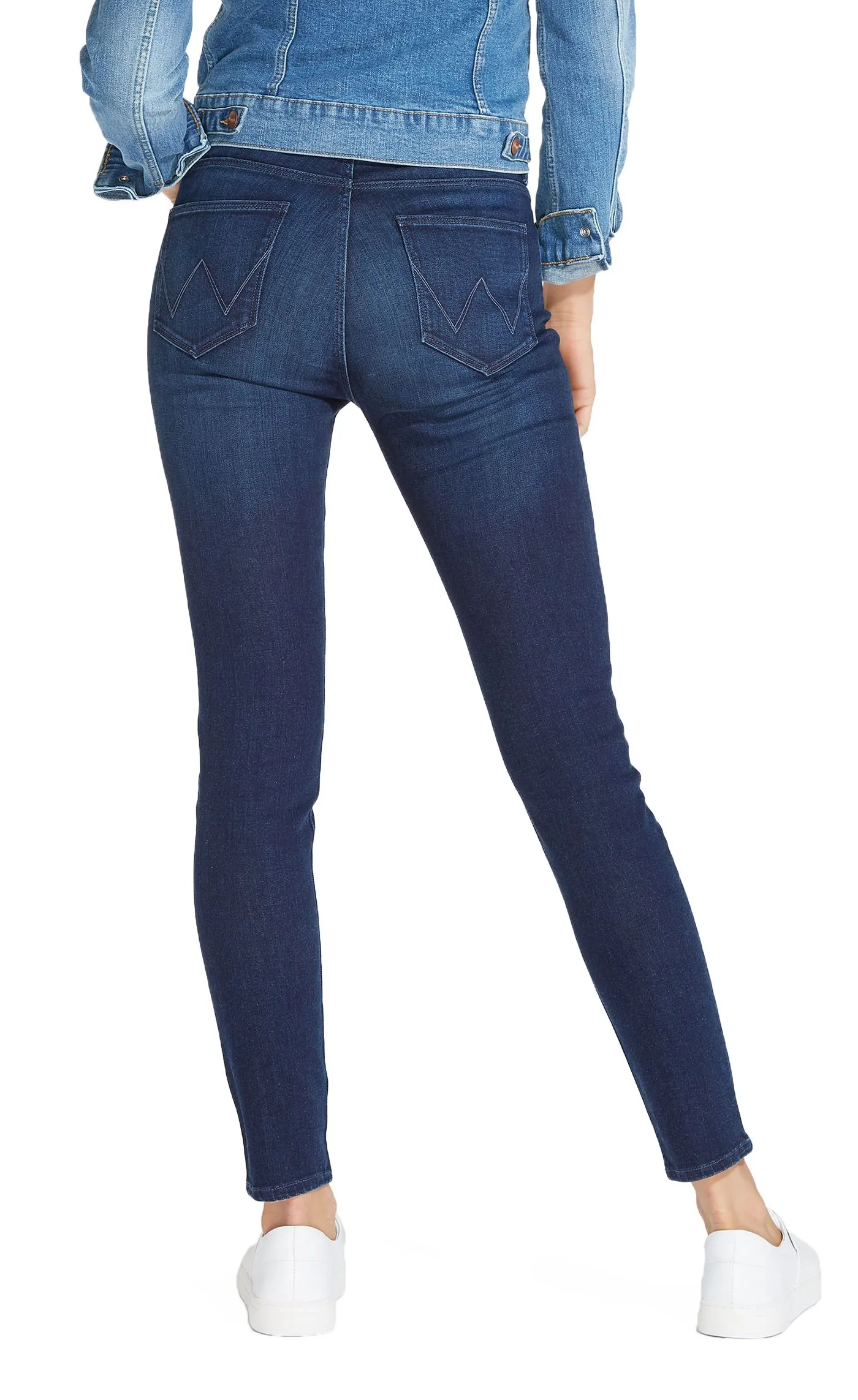 Subtle Blue Wrangler High Skinny Jeans