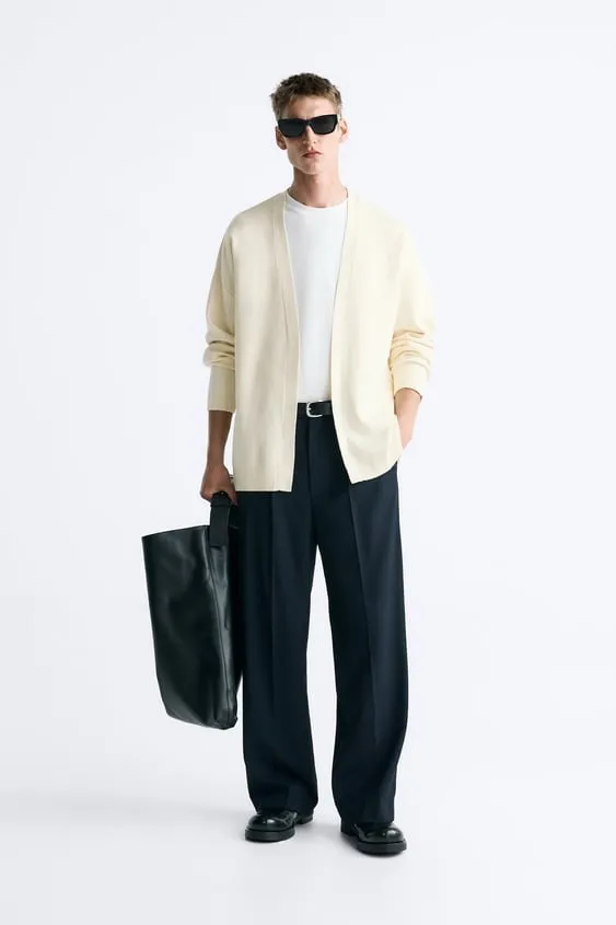 ZARA Plain Logo Cardigans